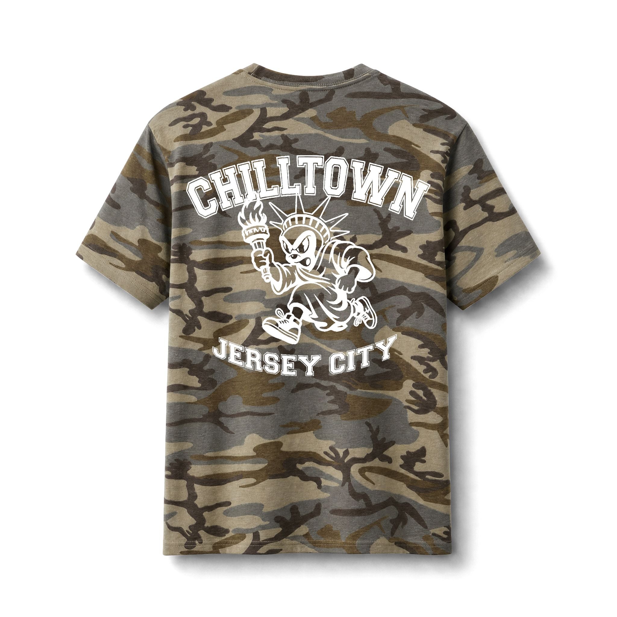 Camo Tee — 'Chilltown Jersey City' Graphic T‑Shirt