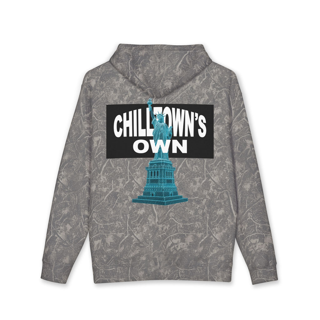 Hoodie — "Chilltown's Own" Graphic Hoodie with Statue Design