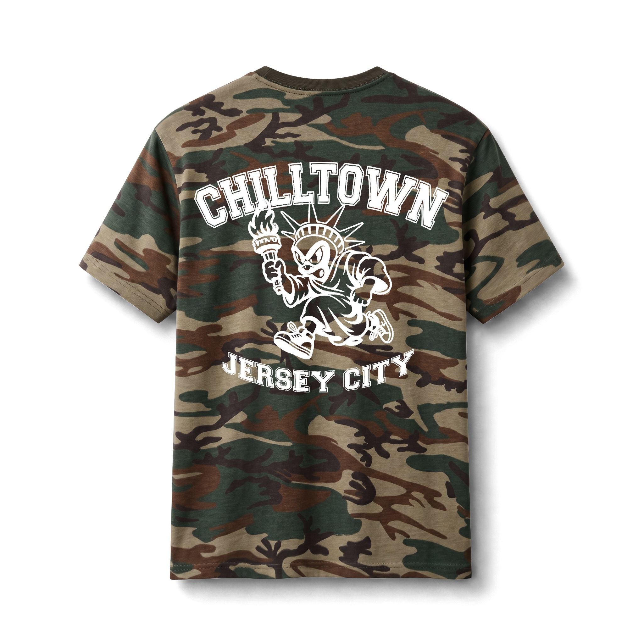 Camo Tee — 'Chilltown Jersey City' Graphic T‑Shirt