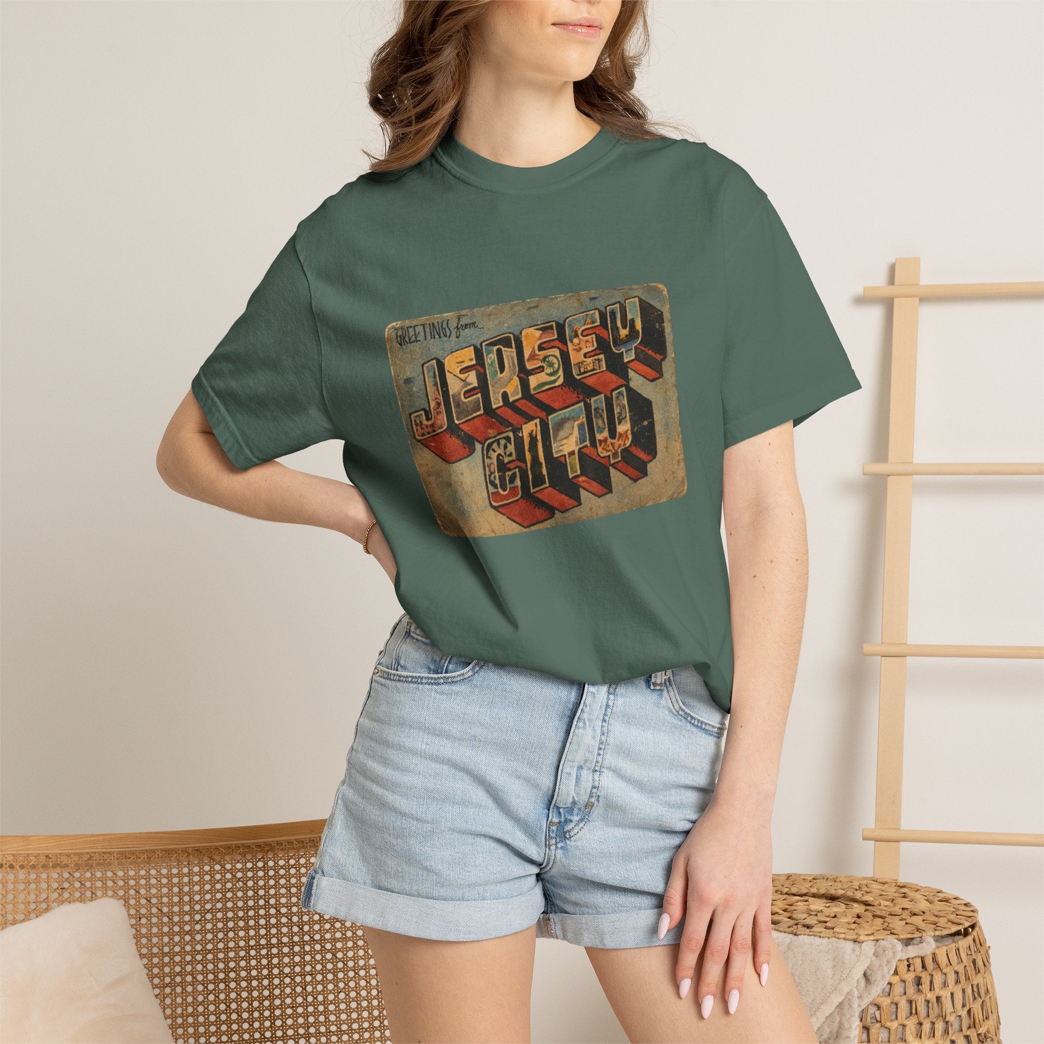 Jersey City Vintage Postcard T-Shirt
