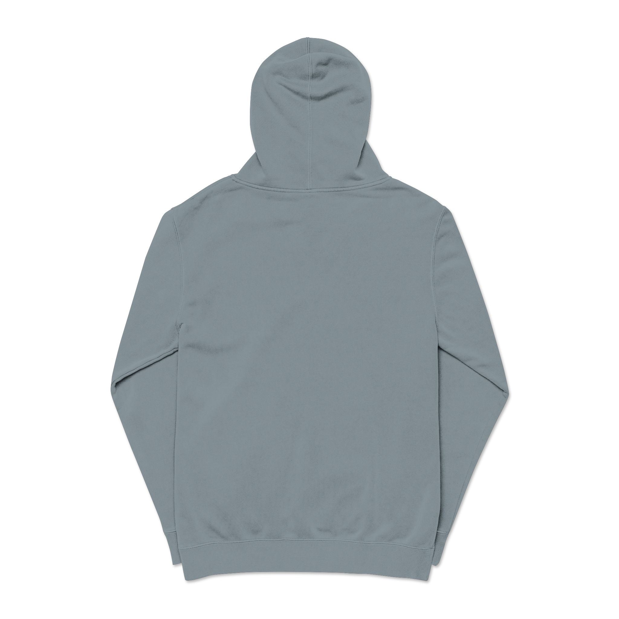 Jersey City Vintage Pigment-Dyed Hoodie — Distressed Green Logo Sweatshirt