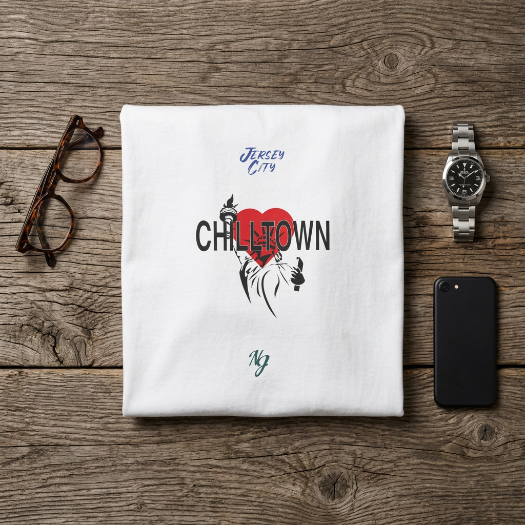 Chilltown Heart Graphic T-Shirt — Jersey City Vintage Skate