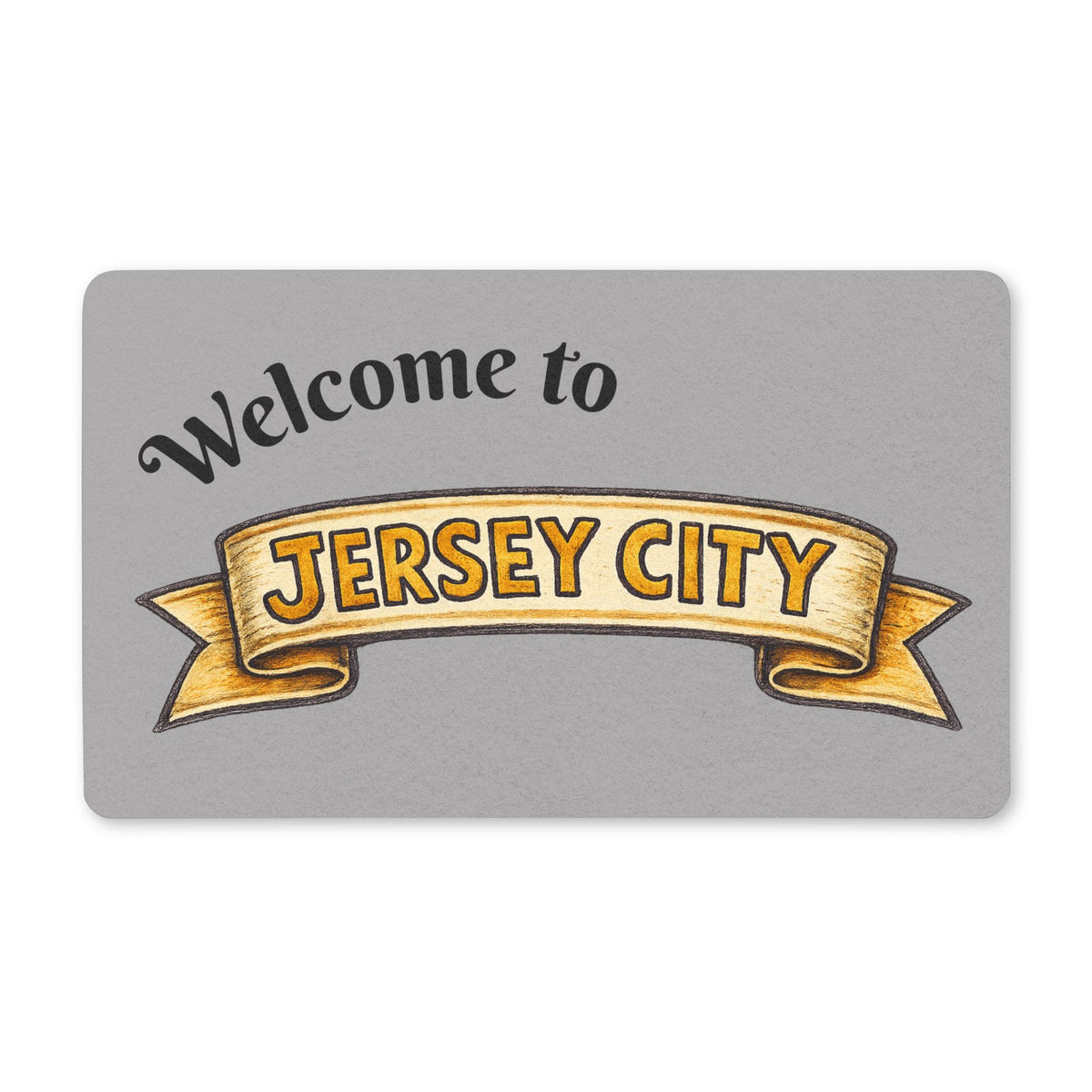 Welcome to Jersey City Doormat — Polyester Welcome Mat