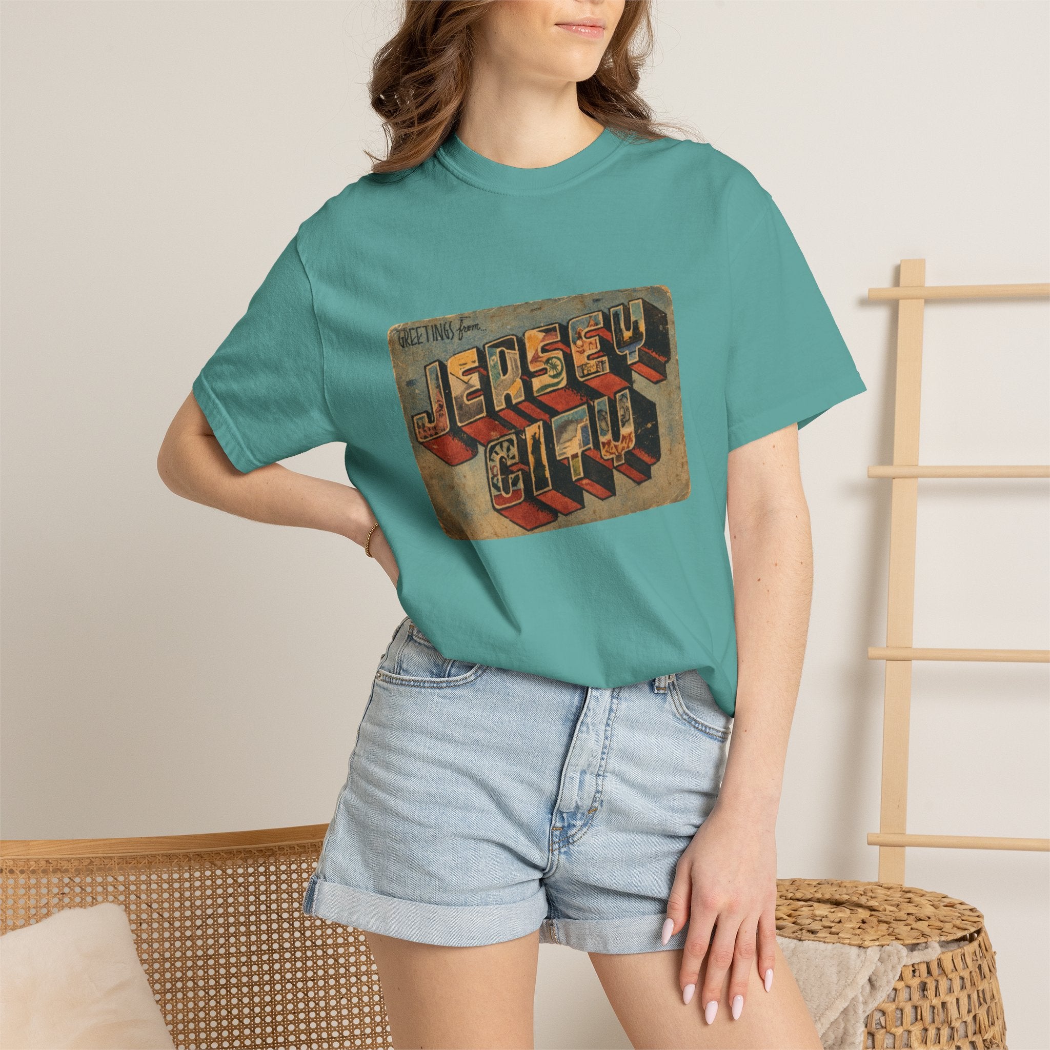 Jersey City Vintage Postcard T-Shirt