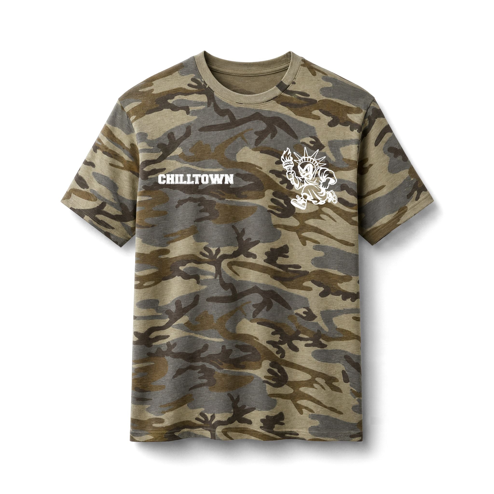 Camo Tee — 'Chilltown Jersey City' Graphic T‑Shirt