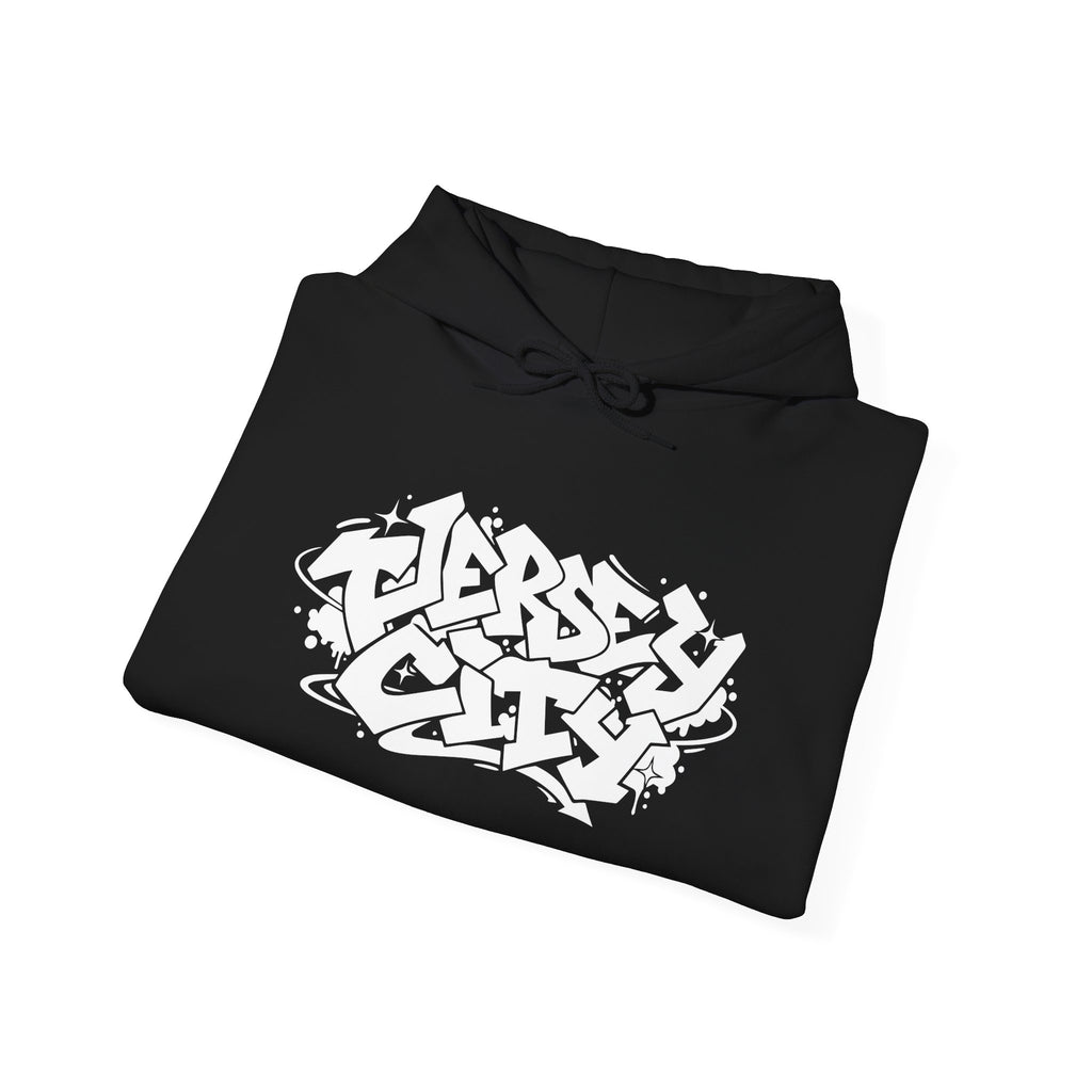 Jersey City Graffiti Hoodie — Urban Streetwear Pullover
