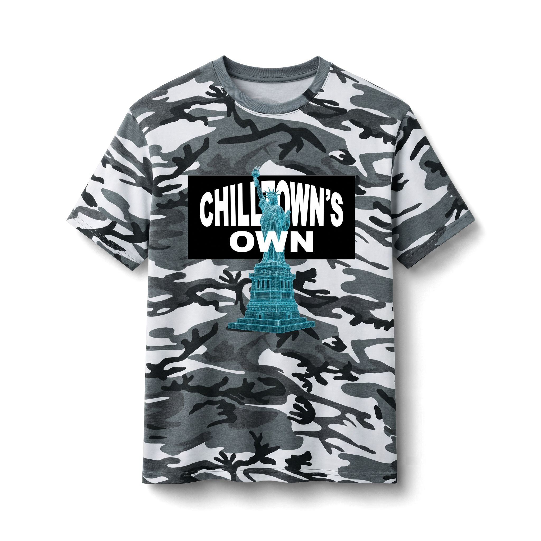 Chilltown's Own Camo Tee — Statue of Liberty Graphic Military Shirt