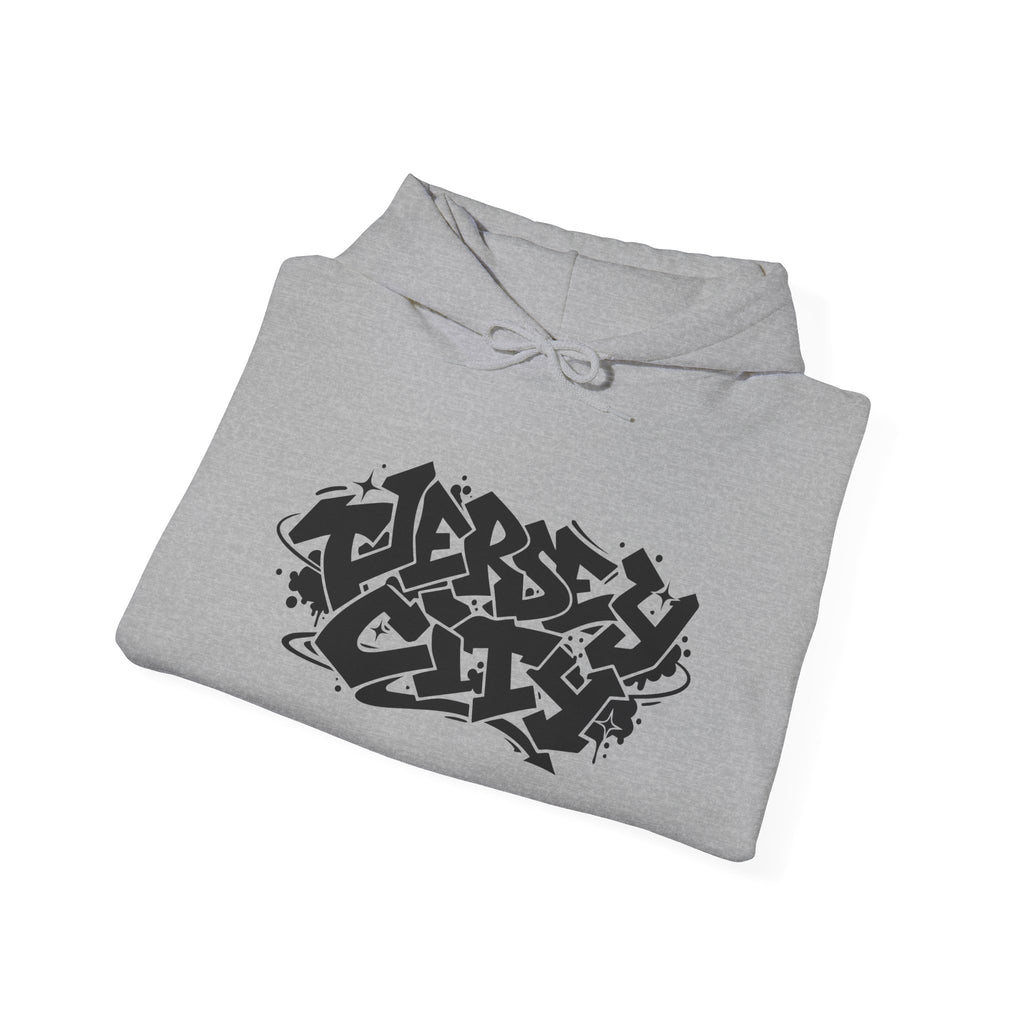 Jersey City Graffiti Hoodie — Urban Streetwear Pullover