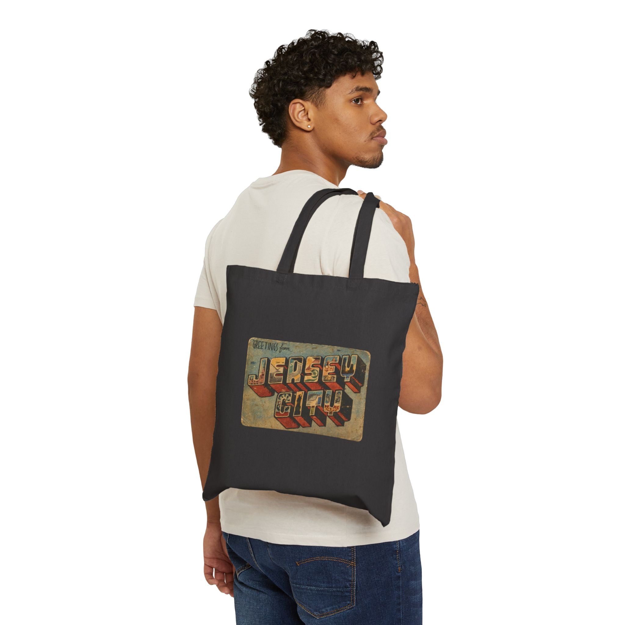 Jersey Greetings Vintage Postcard Tote